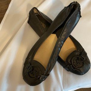 Michael Kors Black Leather Flats